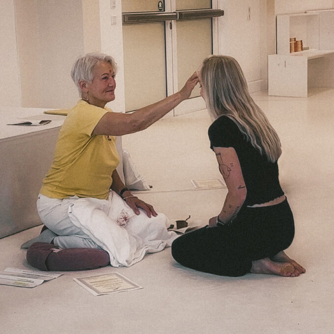 Segnung im Ashram